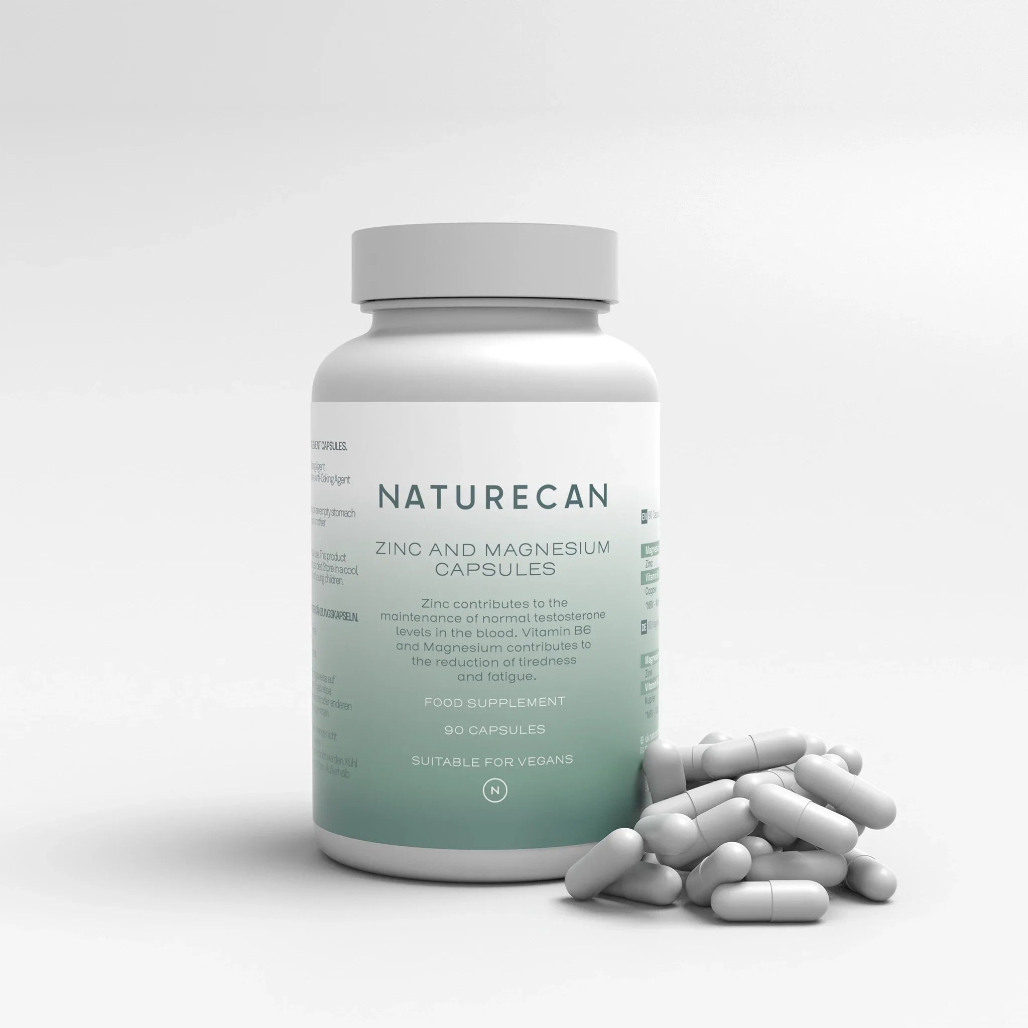 Cápsulas de zinc y magnesio Naturecan